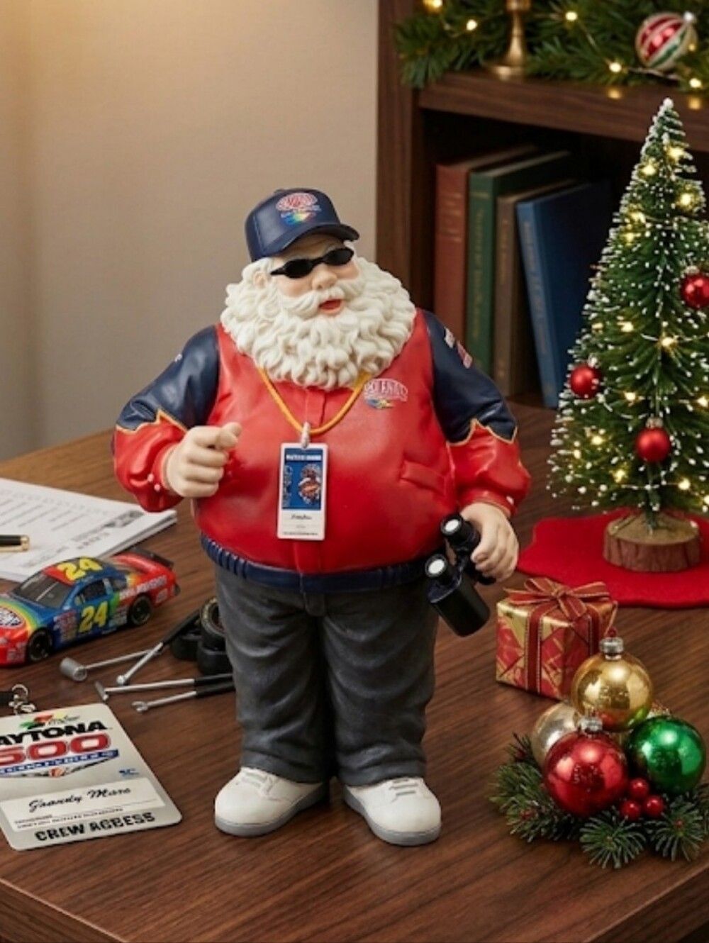 Nascar Santa Claus Jeff Gordon Fan Statue